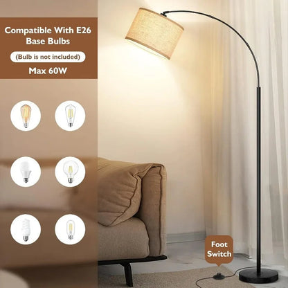 Black Arc Floor Lamp, 79 Inch