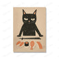 Black Cat Sushi Chef Wall Art