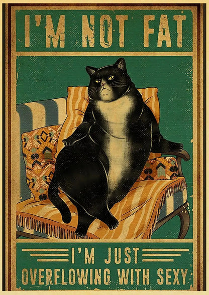 Black Cat Vintage Poster 42x30cm