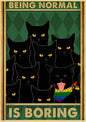 Black Cat Vintage Poster 42x30cm