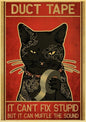 Black Cat Vintage Poster 42x30cm