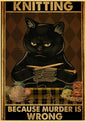 Black Cat Vintage Poster 42x30cm