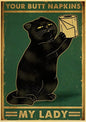 Black Cat Vintage Poster 42x30cm