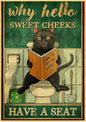 Black Cat Vintage Poster 42x30cm