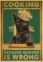 Black Cat Vintage Poster 42x30cm