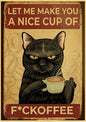 Black Cat Vintage Poster 42x30cm