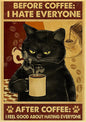 Black Cat Vintage Poster 42x30cm