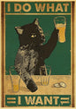 Black Cat Vintage Poster 42x30cm