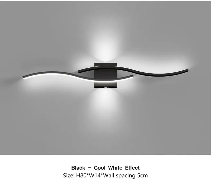 Black LED Up&Down Wall Lights