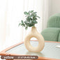 Black Minimalist Donut Shape Vase