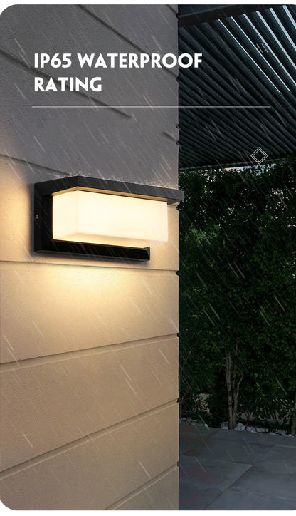 Black Motion Sensor LED Wall Light