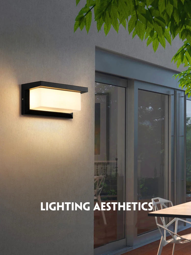 Black Motion Sensor LED Wall Light