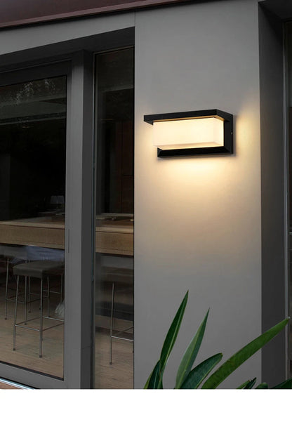 Black Motion Sensor LED Wall Light