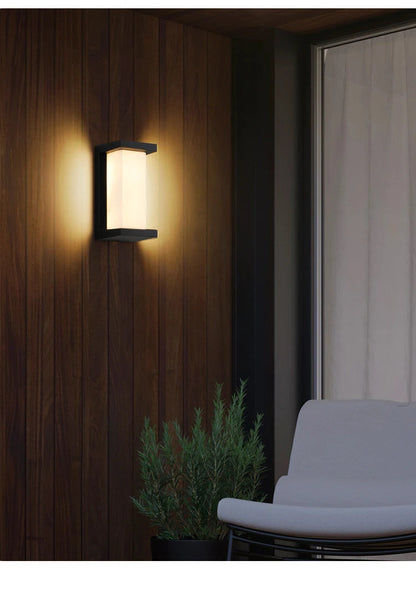 Black Motion Sensor LED Wall Light