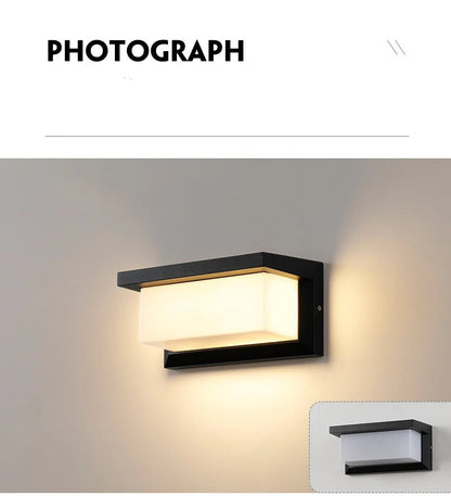 Black Motion Sensor LED Wall Light