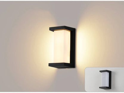 Black Motion Sensor LED Wall Light