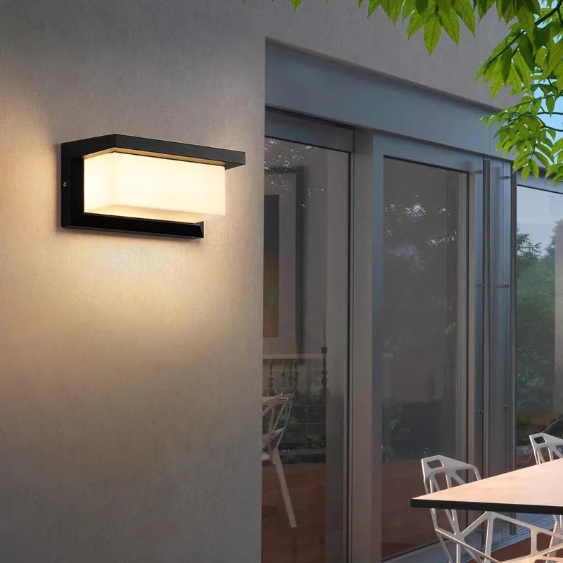 Black Motion Sensor LED Wall Light