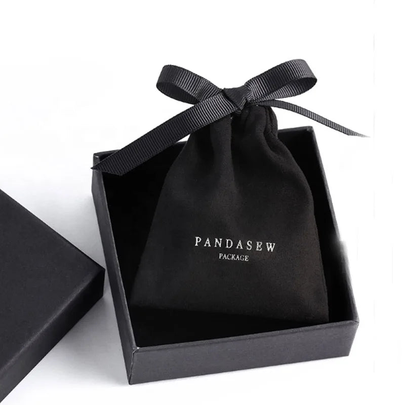 Black Suede Gift Bags Set