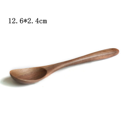 Black Walnut Wooden Dessert Spoon