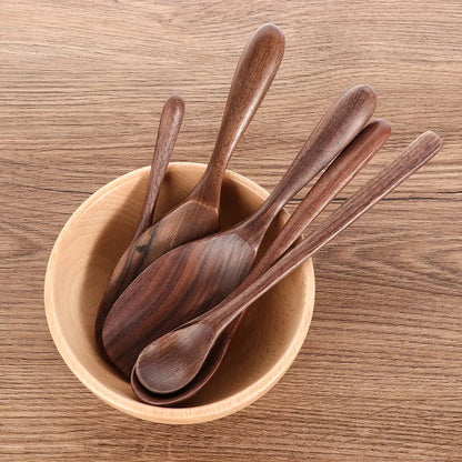 Black Walnut Wooden Dessert Spoon