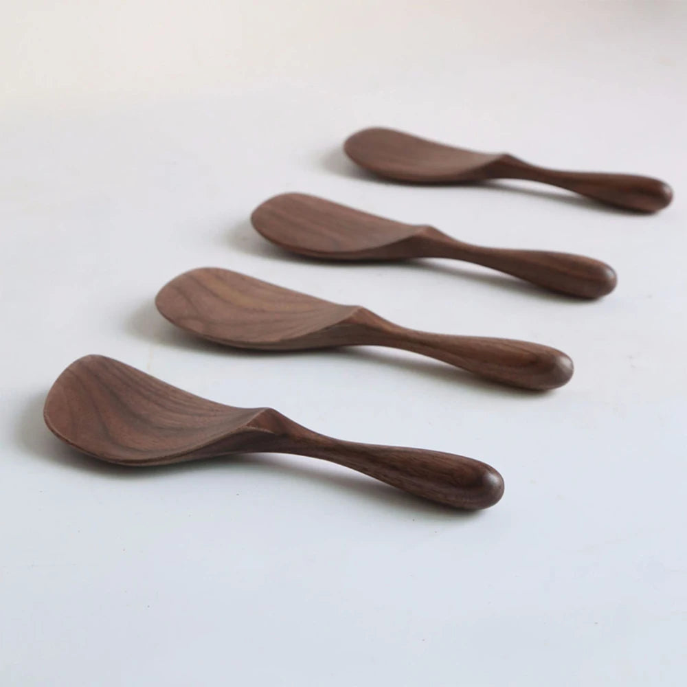 Black Walnut Wooden Dessert Spoon