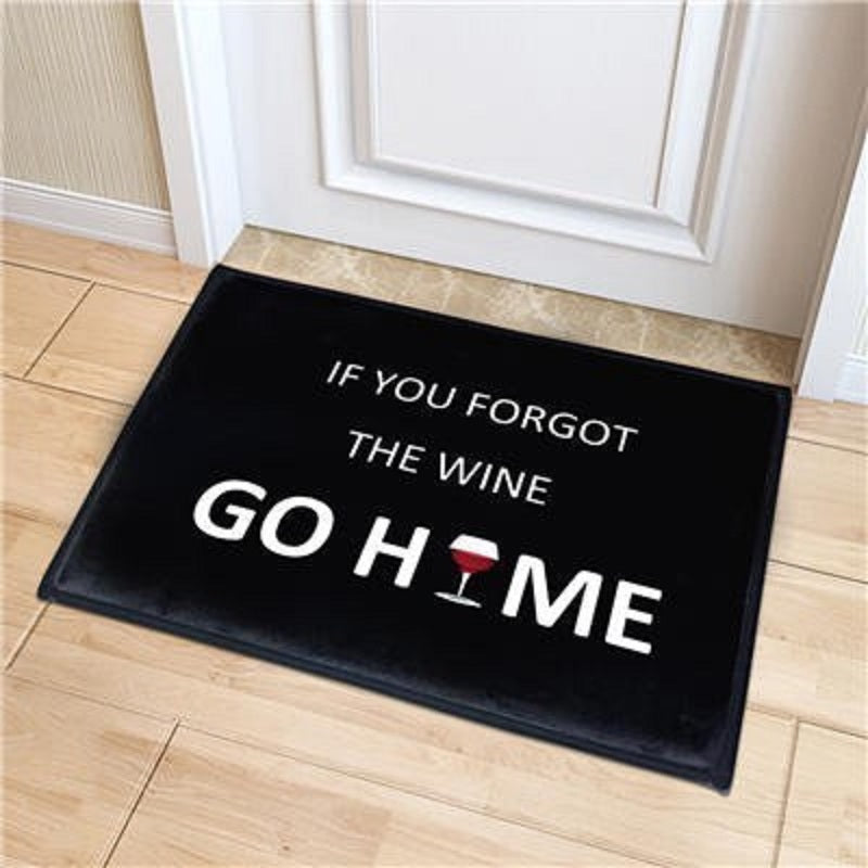 Black White Anti-Slip Welcome Mat