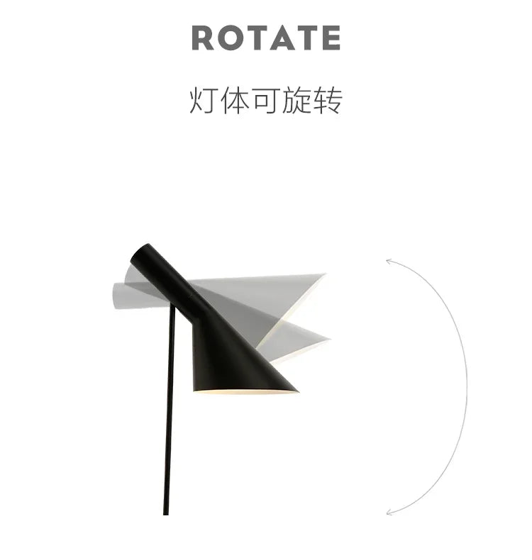 Black White E27 Corner Floor Lamp