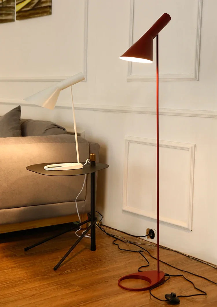 Black White E27 Corner Floor Lamp