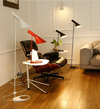 Black White E27 Corner Floor Lamp