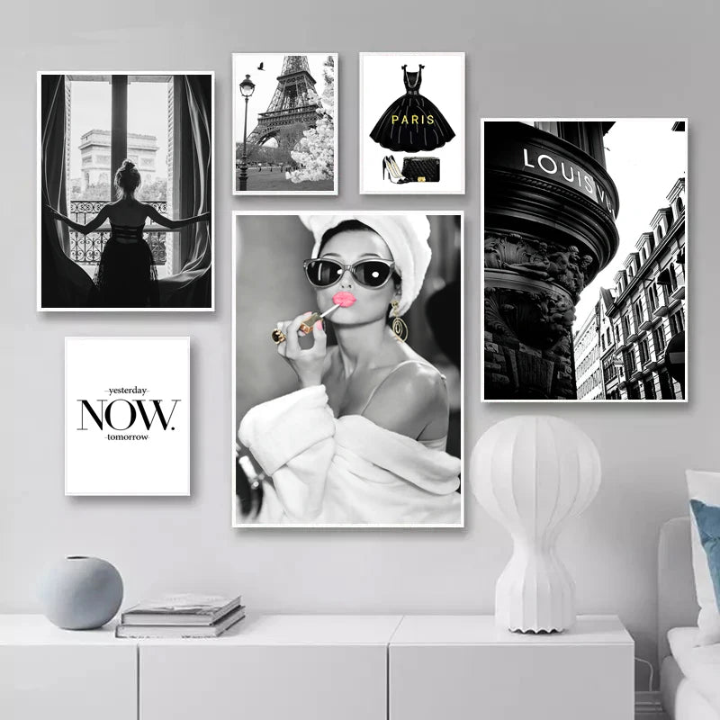 Black White Luxury Canvas Art