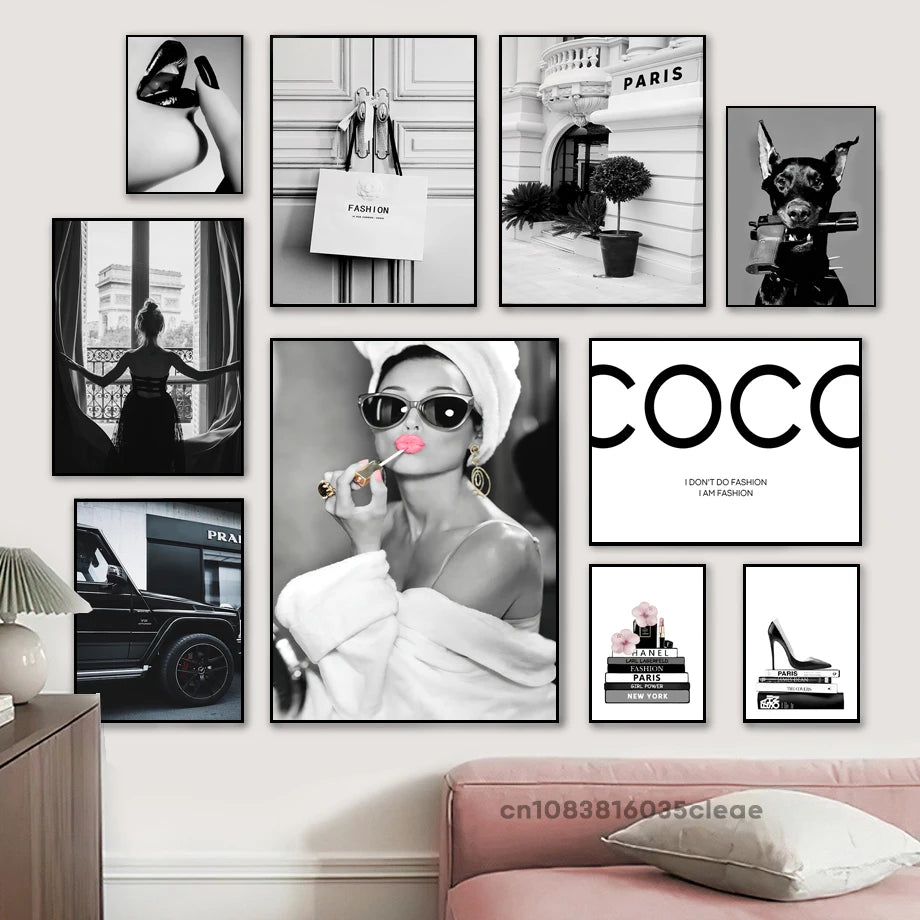 Black White Luxury Canvas Art