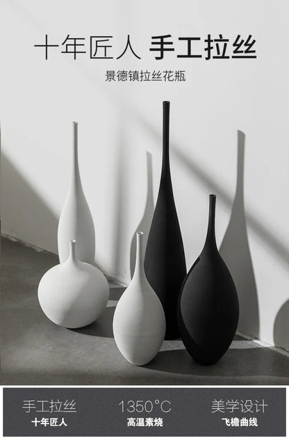 Black and White Ceramic Vase