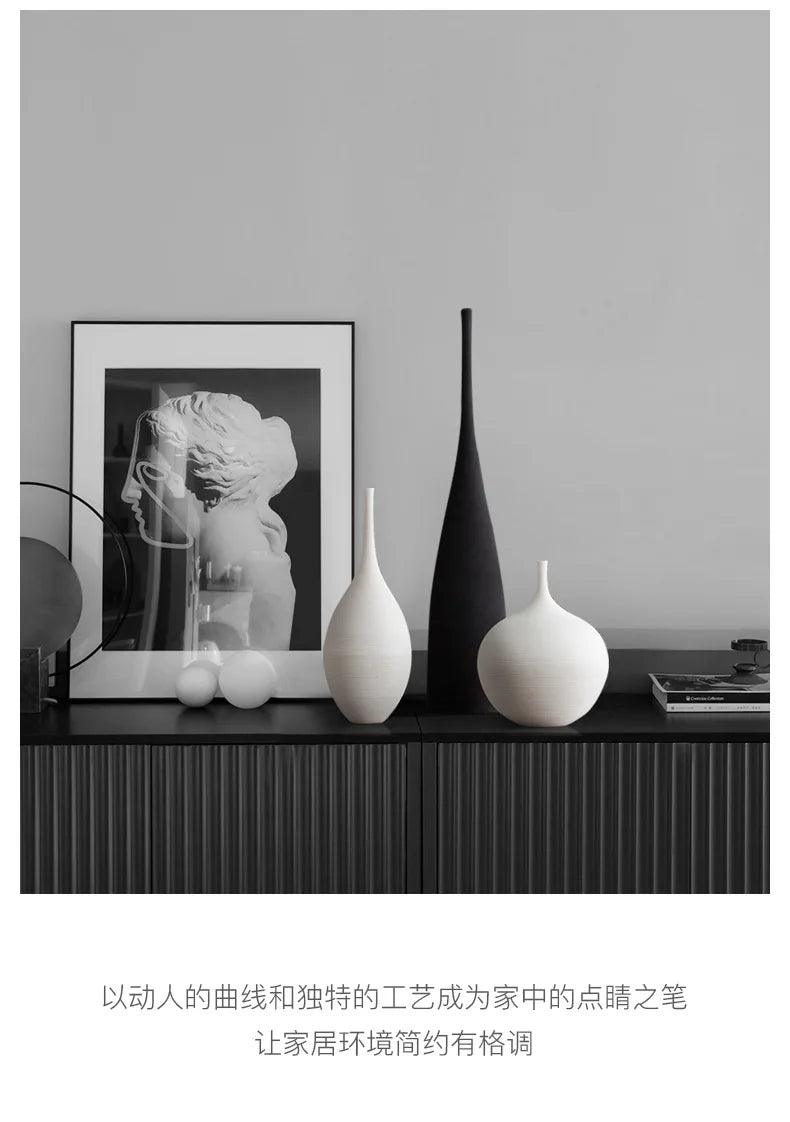 Black and White Ceramic Vase