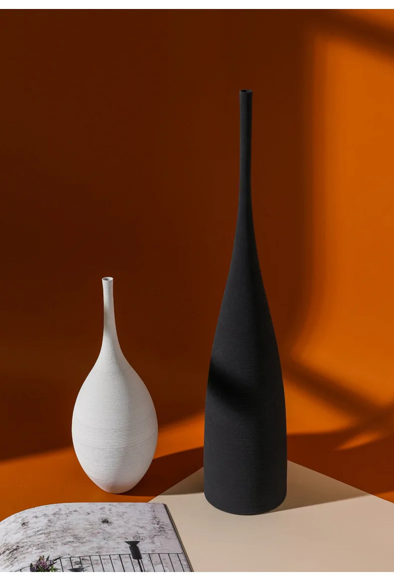 Black and White Ceramic Vase