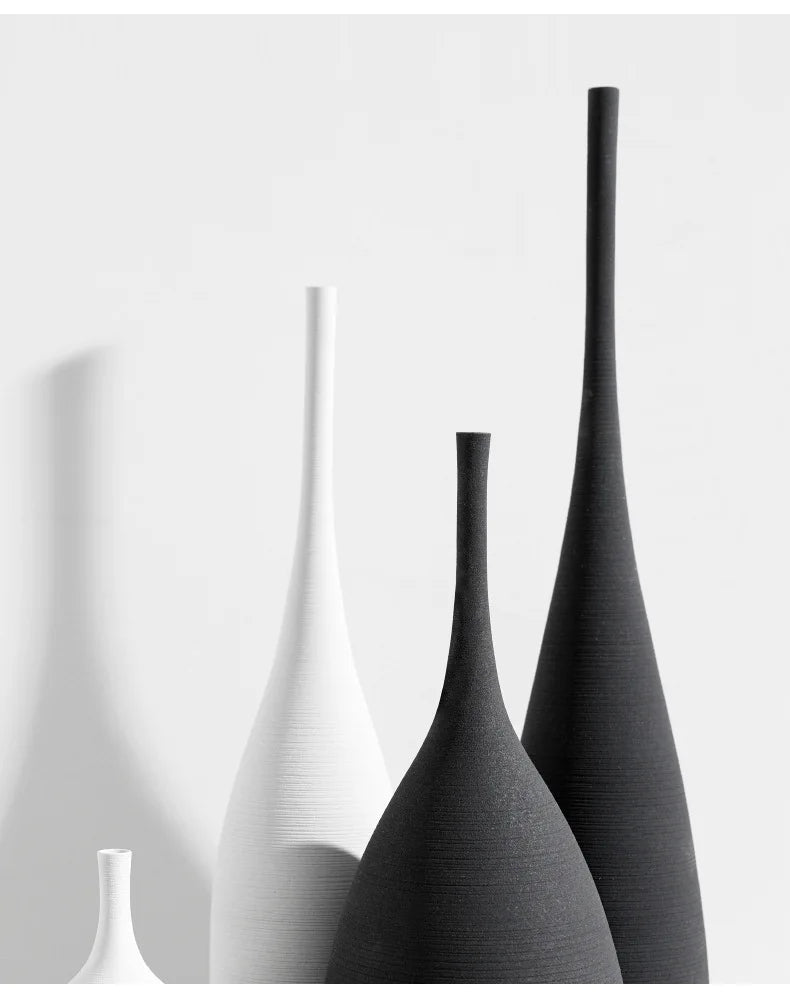 Black and White Ceramic Vase