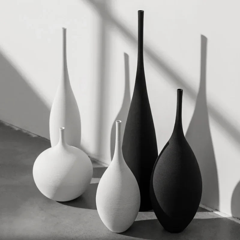 Black and White Ceramic Vase