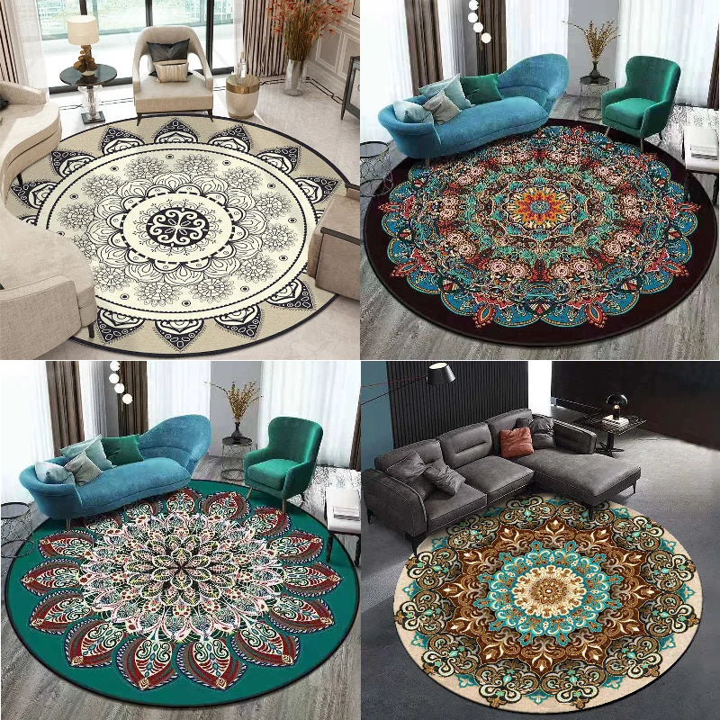 Bohemia Mandala Round Anti-slip Carpet