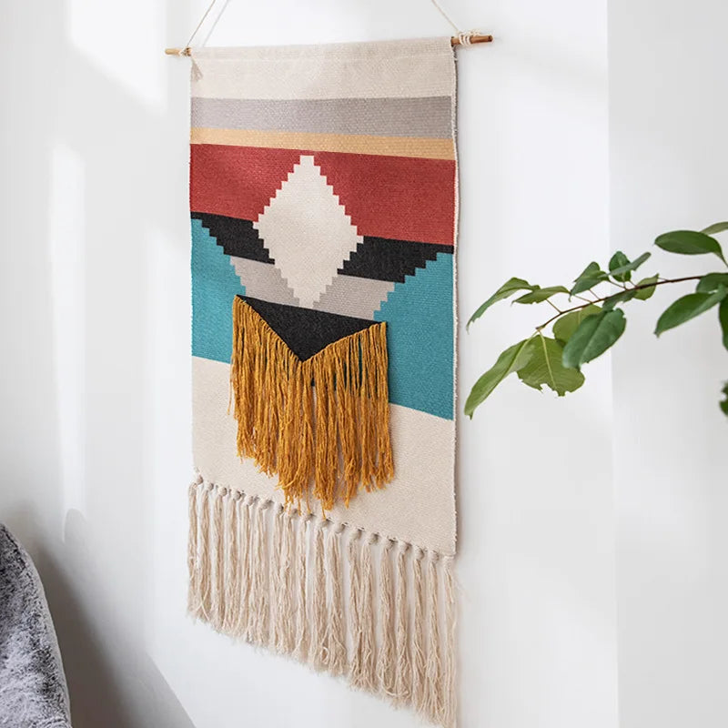 Bohemian Cotton Macrame Wall Tapestry