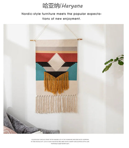 Bohemian Cotton Macrame Wall Tapestry