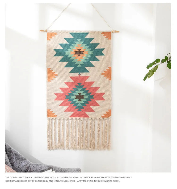 Bohemian Cotton Macrame Wall Tapestry