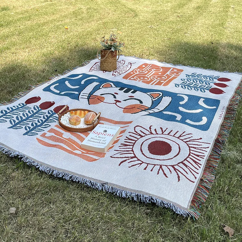 Bohemian Outdoor Picnic Blanket Mat