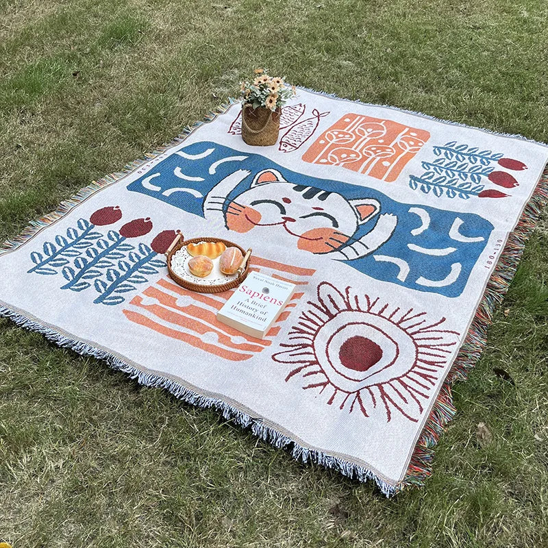 Bohemian Outdoor Picnic Blanket Mat