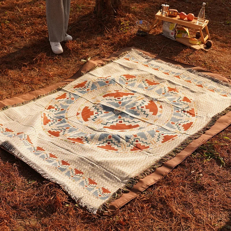 Bohemian Outdoor Picnic Mat - 100% Acrylic