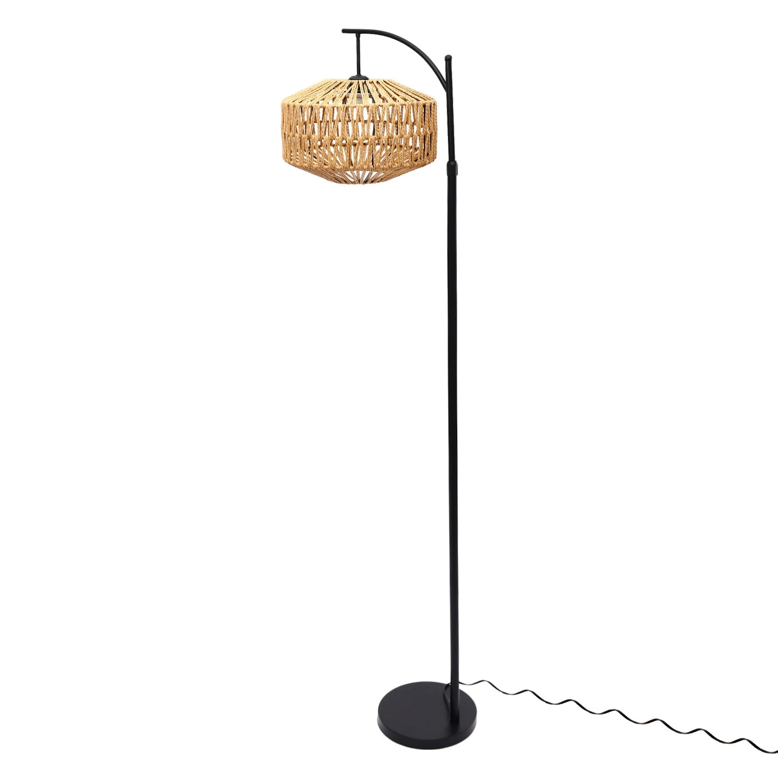 Bohemian Rattan LED Floor Lamp