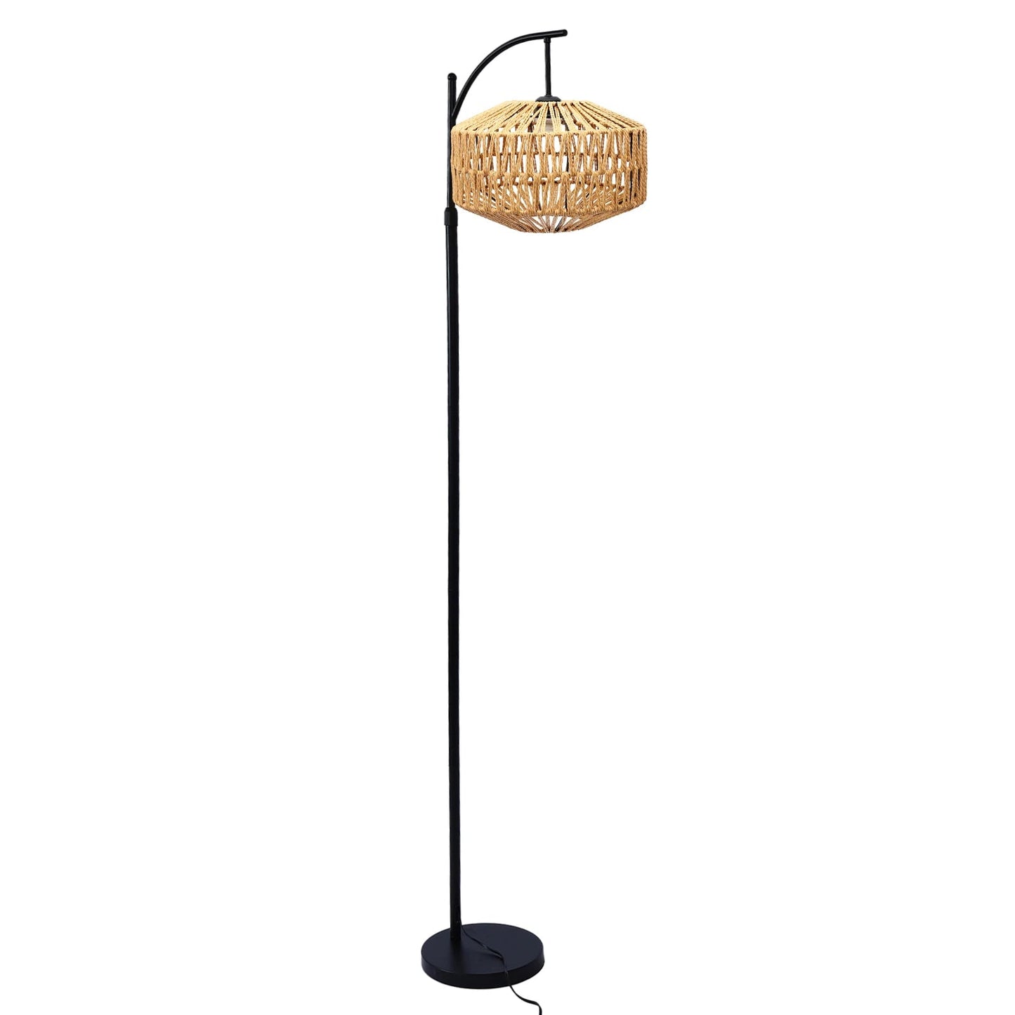 Bohemian Rattan LED Floor Lamp