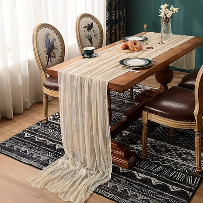 Boho Cheesecloth Table Runner 1pc