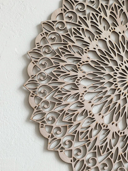 Boho Chic Wooden Mandala Wall Art