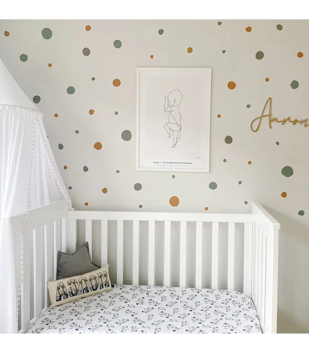 Boho Colourful Polka Dot Wall Stickers