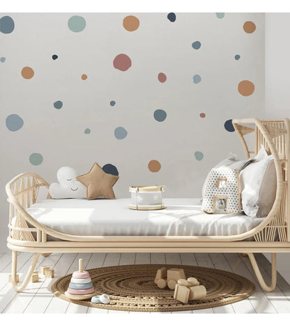 Boho Colourful Polka Dot Wall Stickers