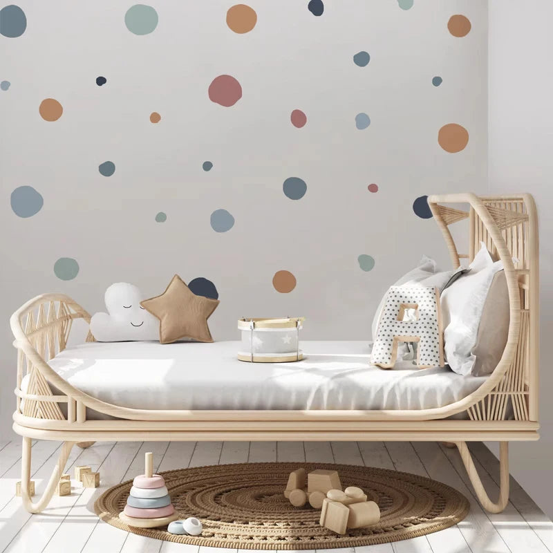 Boho Colourful Polka Dot Wall Stickers